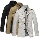 Cotton Buttoned Men Business Casual Jacket