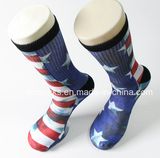 3D Printed Socks 360 Wholesale Digital Print Men Soccer Socks Sublimation Basketball Socks