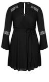 Polyester Plus Size Lacey Bell Dress