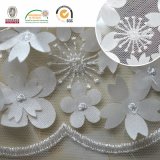 Solid White Flower New Mesh Lace Fabric C10009
