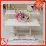 Women Garment Shop Promotional Wooden Retail Clothes Display Table