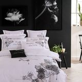 Classical European Satin Jacquard Silky Duvet Cover Set Modern Bedding Set