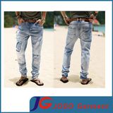 Long Straight Jeans Men Jeans High Trousers (JC3386)