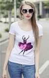 Women Short Sleeve Cotton Sequin T-Shirt