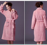 Lady's Bath Robe /Cotton Fleece Bath Robe /Women's Bath Robe