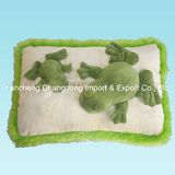 Plush Green Frog Cushion with Frog Shape