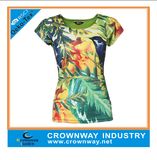 Custom Women Running Sports T-Shirt with Sublimation Printing