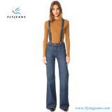 Leisure Long Blue Jeans Ladies Denim Overalls