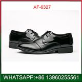 Black PU Rubber Leather Shoes for Man Work Wholesale