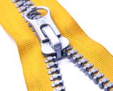 Vislon Zipper with Yellow Zipper Tape and Contact Zipper Teeth/Fancy Puller/Top Quality