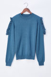 Lady's Fashion Wool Blend Sweater -2