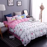 Simple Style Girls Printed Polyester Bedding Set