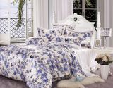 Taihu Snow Oeko High Quality Silk Big Flower Printing Bedding Set