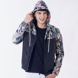 Men's Bomber Jacket Mens Casual Jacket Printing Hooded