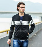 Cool Mens Cotton Jacket with White Stripe Printing