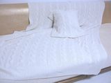 Big Cable Cashmere Throw Cushion Set