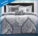 7 Piece Gray Totem Polyester Comforter Bedding Set