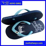 Woman PE Slipper with PVC Straps (14G037)