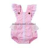 Cute Newborn Baby Girl Backless Ruffle Button Summer Romper Bodysuit Outfits