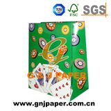 Laminated Material Art Paper Bag with Cotton Rope