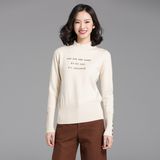 2018 New Women's Spring/Fall Sweater Knitted Coat Wholesale Metal Words