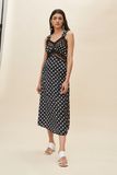 The Most Popular Polka DOT Printing Lace Satin Slip Maxi Dresses Wholesale