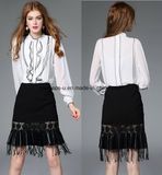 High Quality Elegant Chiffon Women Long Sleeve Shirt Ladies Blouse