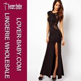 Sexy Mesh Swirl Gown Evening Dress (L5087-1)