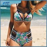 2017 Hot Selling Sexy Ladies Crochet Two-Piece Printed Bikini Swimwear