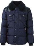Men Navy Windproof Breathable Padding Winter Jacket