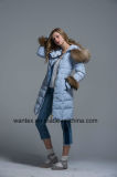 Ladies Loose Down Coat Fashion 80% Eiderdown Autumn Winter Blue Warm