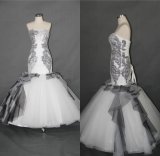Black Mermaid Evening Gown Wedding Dresses F5086