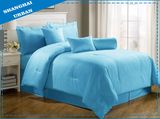Blue Stripe Hotel Cotton Bedding Set with Comforter Set