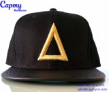 Custom Design Metallic Logo Snapback Cap Hat Supplier