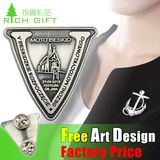 OEM Promotional Gift Cheap Metal Custom Enamel Zips Badges