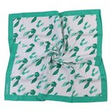 Clean Elegant Genre Silk Printed Scarf Fresh Dark Green Uniform Formal Dress Matching Scarf Shawl (LS-41)