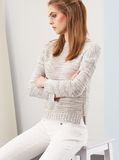 Lady Oversized Cotton Sweatershirt by Knitting Design