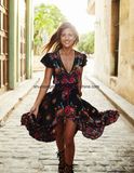 New Women Summer V Neck Vintage Boho Long Maxi Floral National Chiffon Dress Party Beach Dress Floral Sundress