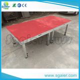 Adjustable Mobile Folding Stage with Carpet