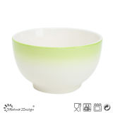 Nice Green Hand Painting Color Rice Bowl