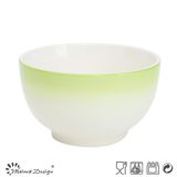 Nice Green Hand Painting Color Rice Bowl