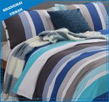 Colorful Stripe Printed Polyester Bed Sheet Set