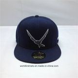 Custom Cotton 3D Embroidery Flat Brim Structured Snapback Cap