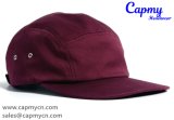 Maroon Colour 5 Panel Cap Hat with Metal Eyelet
