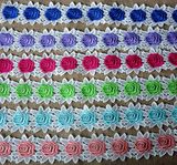 Chemical Milk Yarn Multiple Color Flower Embroidery Lace for Decorations