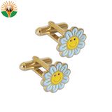 Custom fashion Flower Cufflink for Shirt