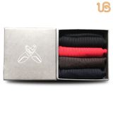 200n Double Cylinder Mercerised Cotton Men Dress Sock with Gift Box Packing