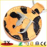 Colorful Metal Leather Key Chain with Customized Logo