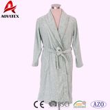 New Design 3D Embossed Flannel Fleece Bathrobe for Women