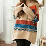 Latest Women's Round Neck Long Sleeve Knitting Clothing Christmas Sweater Pullover